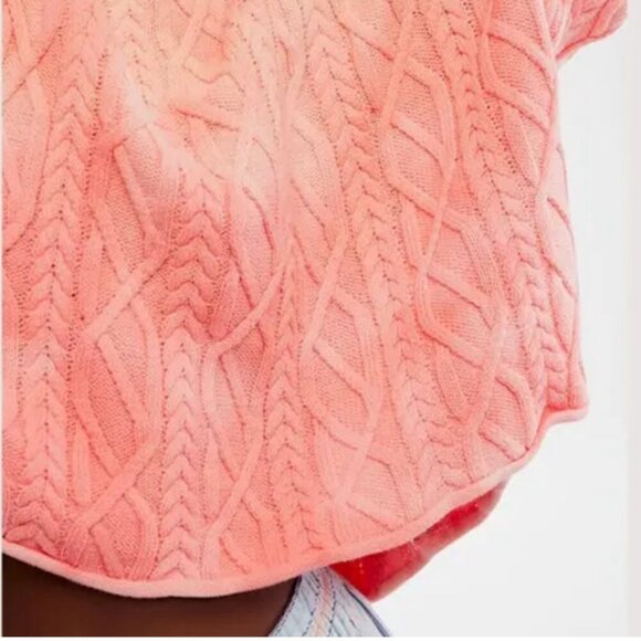 NWT Free People Washed Ashore Sweater in Pink Combo - Picture 2 of 4